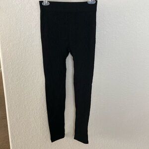 Rue21 Sweater Knit Fleece Lined Black Leggings